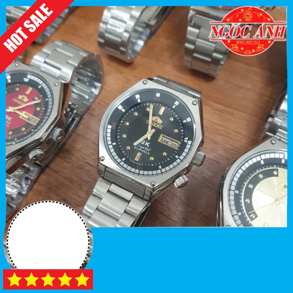 HOT SALE Đồng Hồ Nam Orient SK Mặt Lửa Huyền Thoại Vỏ Bạc Cao Cấp Automatic -  Máy Móc Nguyên Zin 100% HOT SALE