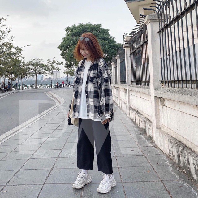 Áo sơ mi kẻ Karo to nắp túi chéo. | BigBuy360 - bigbuy360.vn