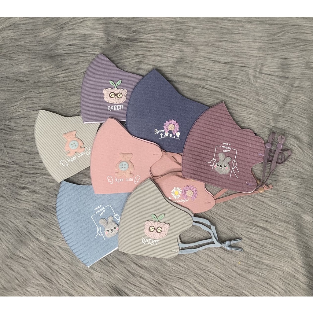 [HCM] Combo 2 khẩu trang nữ , hình nổi , dễ thương ,đủ màu, phù hợp với mọi lứa tuổi , có 2 size để lựa chọn , ảnh thật