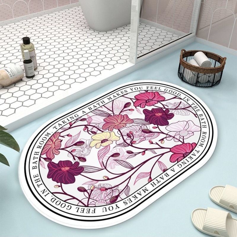 Thảm Chùi Chân Mềm Mại Thấm Hút Nước Nhanh Khô Phong Cách Bắc Âu