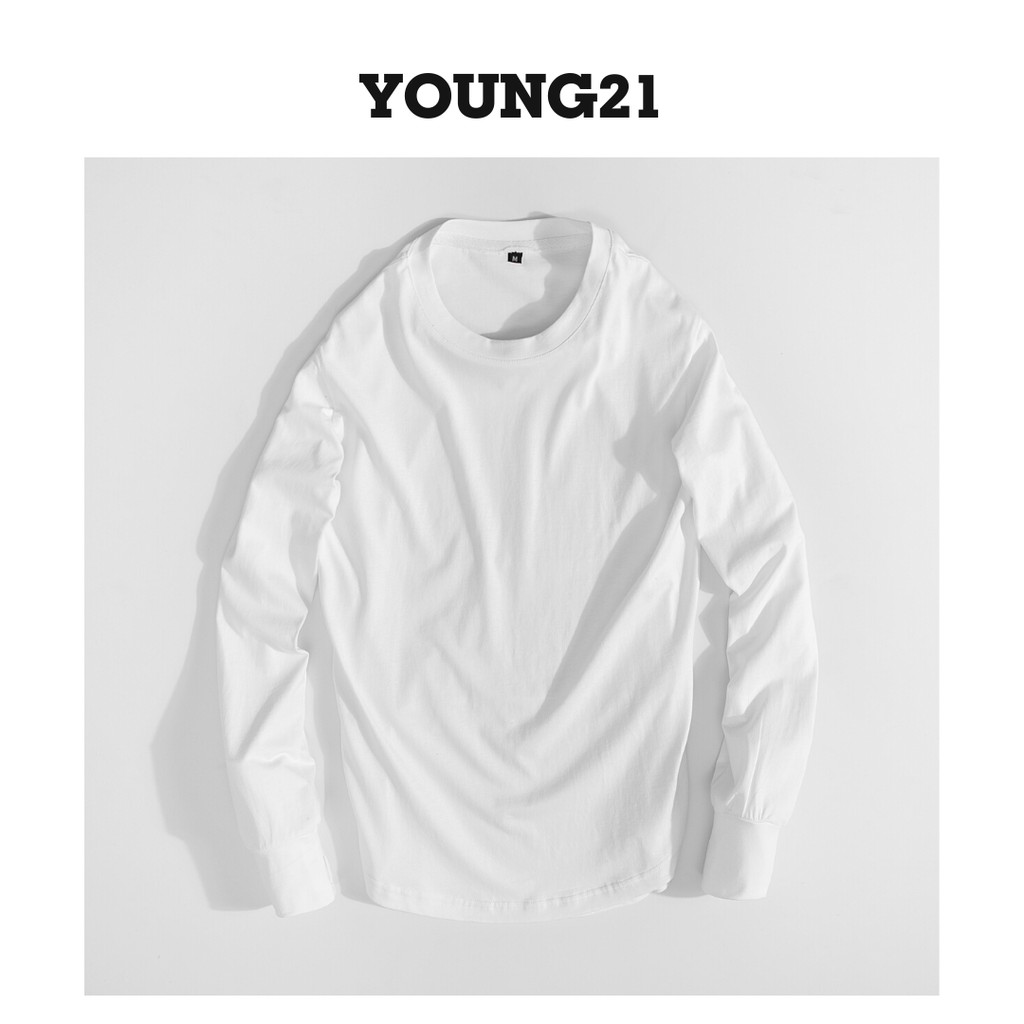 Áo thun nam cổ tròn YOUNG21 Basic Longtee 2021 tay dài, vải cotton, co giãn, form rộng T01 | BigBuy360 - bigbuy360.vn