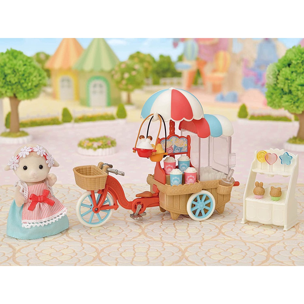 Sylvanian Families Xe Bán Bắp Rang Pom Pom Popcorn Cycle