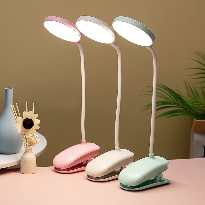 Đèn Bàn LED Chống Cận Kẹp Bàn, Đầu Giường Dùng Để Đọc Sách, Làm Việc - Pin Sạc 2000 mAh - Điều Chỉnh Được Độ Sáng - Nhiề
