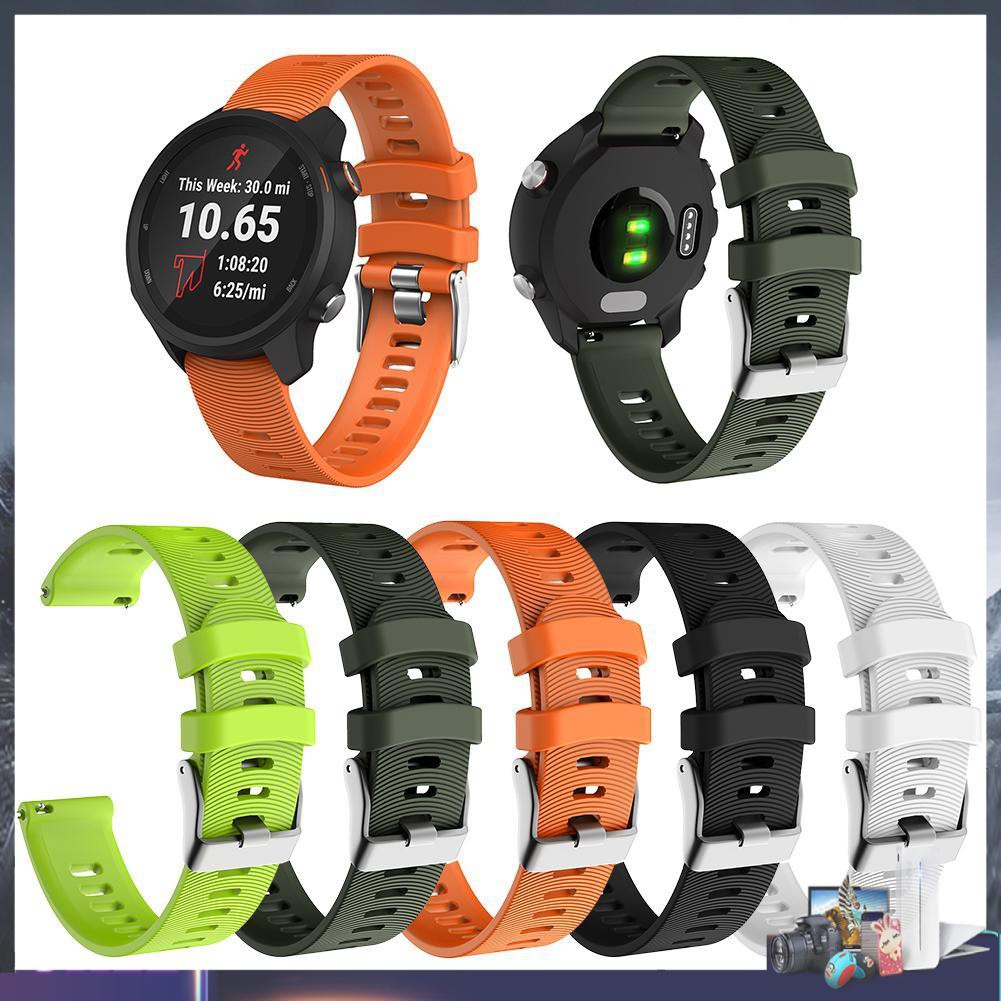 Dây Đeo Silicon Cho Đồng Hồ Thông Minh Garmin Forerunner 245 245m 645 Vivoactive 3