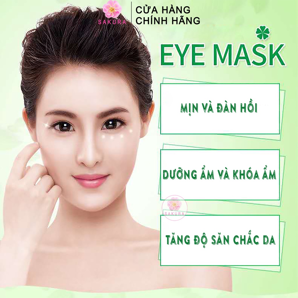 Mặt nạ mắt dưỡng ẩm giảm thâm quầng bổ sung collagen Mask mắt nội địa trung dưỡng da  Images Bioaqua SAKURA 7.5ml