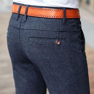 Nam Thời Trang Công Sở Co Giãn Quần Chinos Thẳng Trang Trọng Phù Hợp Với Quần Size 28-38