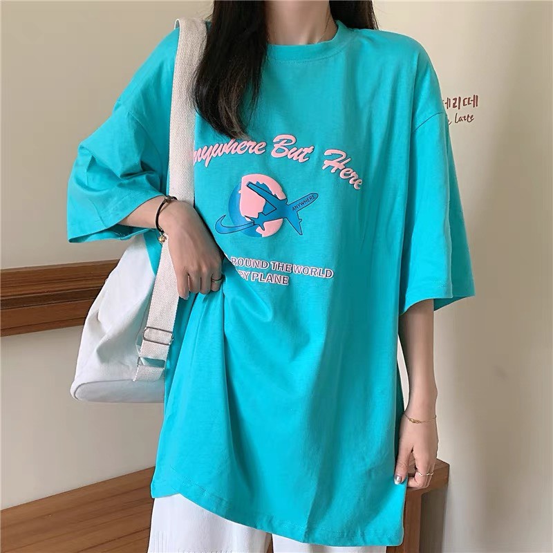 Áo thun phông tay lỡ nữ form rộng unisex chất dày đẹp ATL891