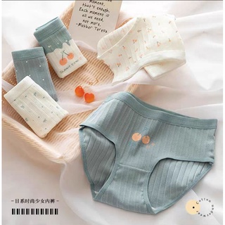 [CHE TÊN 100%] Quần Lót Nữ LMD36 Quần Chíp Cute Cherry Xanh Chất Cotton Quảng Châu Cao Cấp Sexy Xịn Đẹp Lamodu Shop