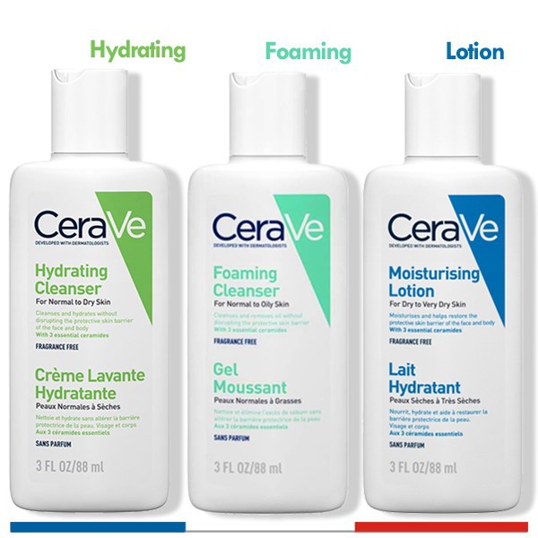 Mini 88ml- Bản Pháp Sữa rửa mặt dịu nhẹ Cerave