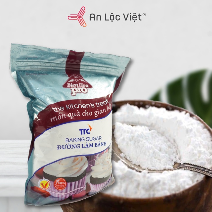 Gói 1kg Đường làm bánh Biên Hòa Pro Thượng hạng cho các Đầu bếp làm bánh chuyên nghiệp
