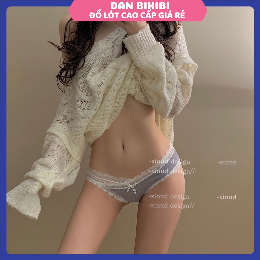 Quần Lót Nữ ren cạp chéo sexy thiết kế đính nơ cao cấp MÃ 890
