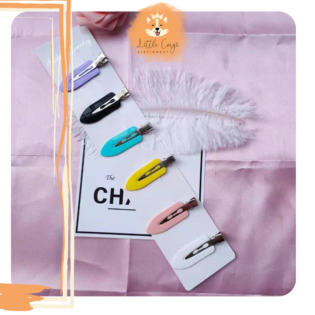 Set 5 kẹp tóc mỏ vịt hợp kim nhựa mix màu ngẫu nhiên - Kẹp tóc mái BB mỏ vịt Hàn Quốc