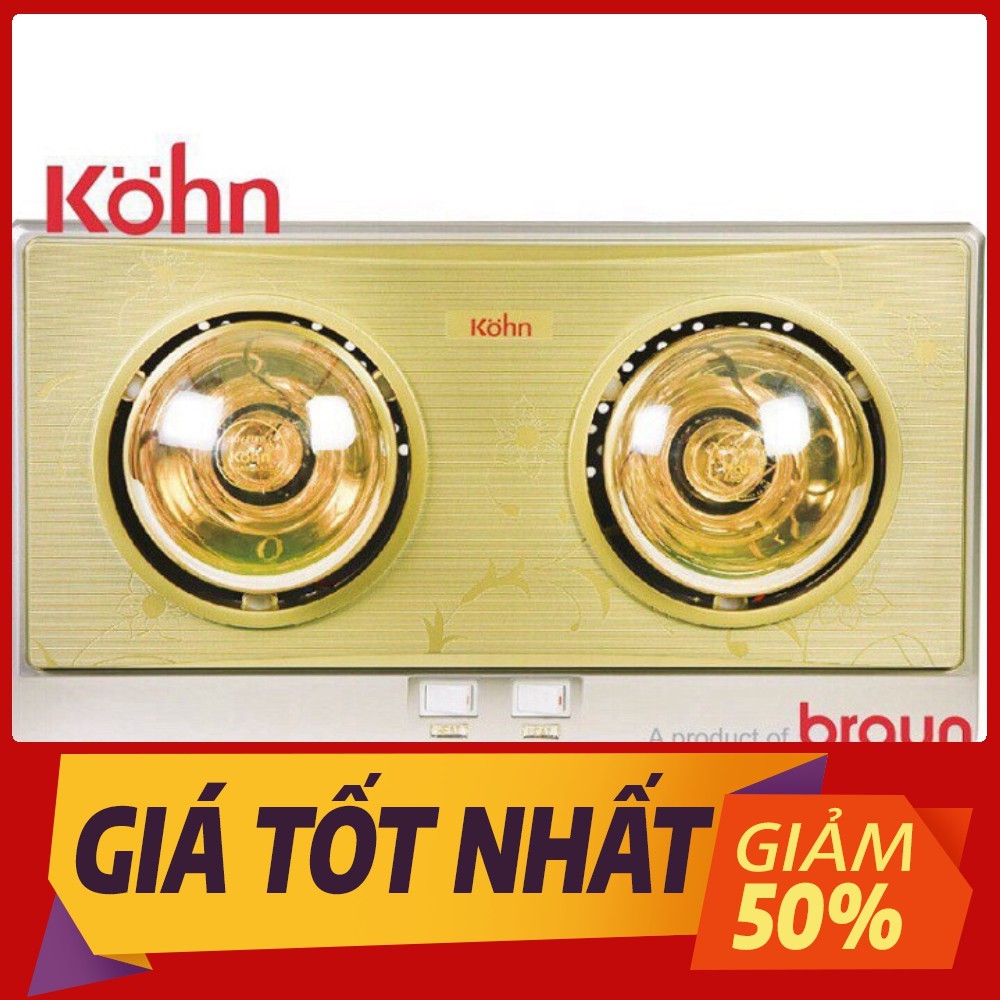 Đèn Sưởi Nhà Tắm Cao Cấp 2 Bóng - 3 Bóng