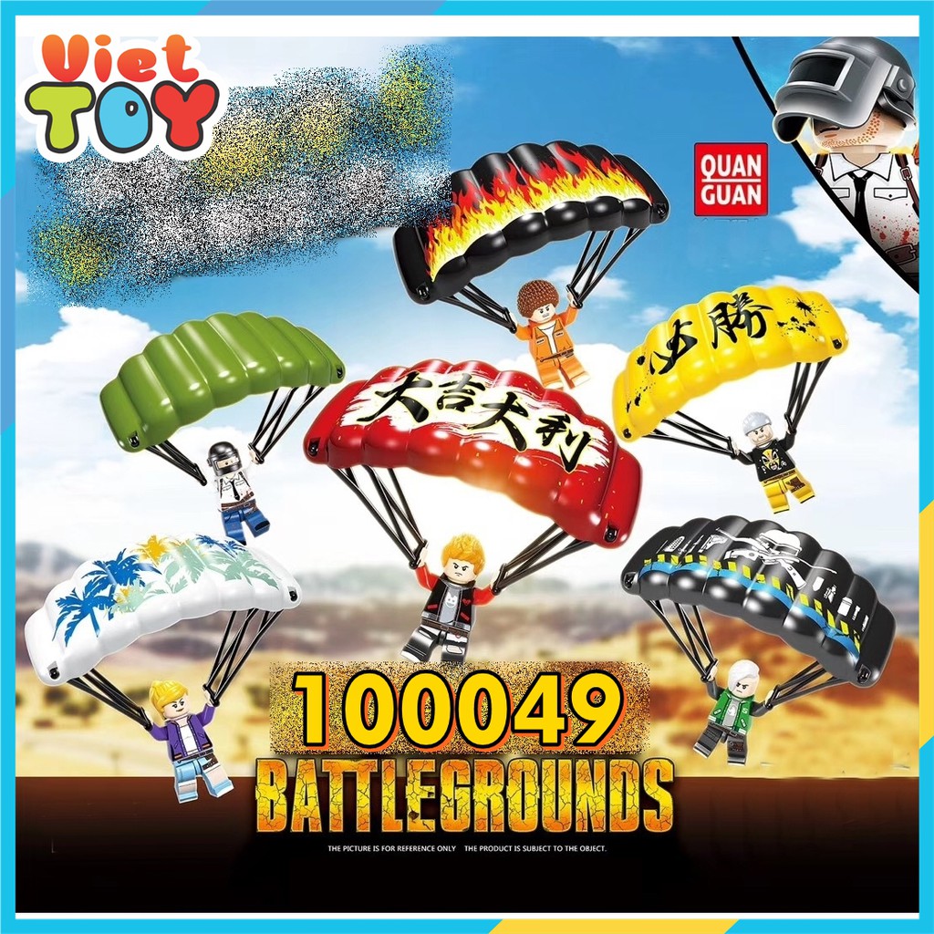 Combo 6 nhân vật PUBG BattleGrounds Biệt Đội Lính Dù - Non lego - 5049