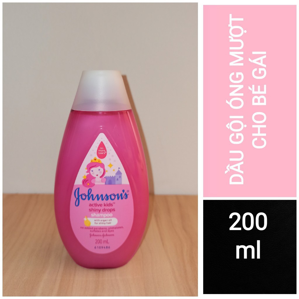 Dầu gội bé gái Johnson's 200ml 500ml óng mượt chắc khỏe