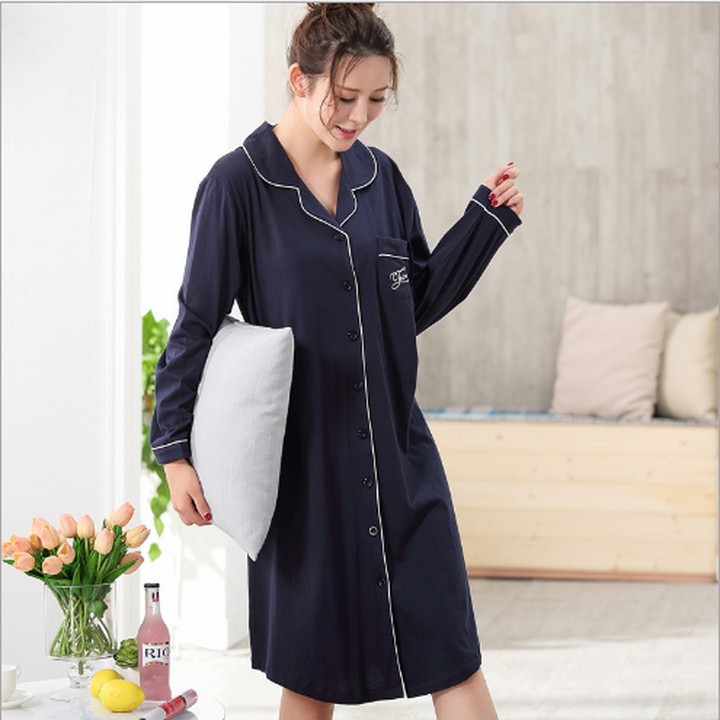 [ẢNH THẬT] Sơ mi váy, đầm ngủ cotton 100% thoải mái, thoáng mát, kiểu dáng cá tính | BigBuy360 - bigbuy360.vn