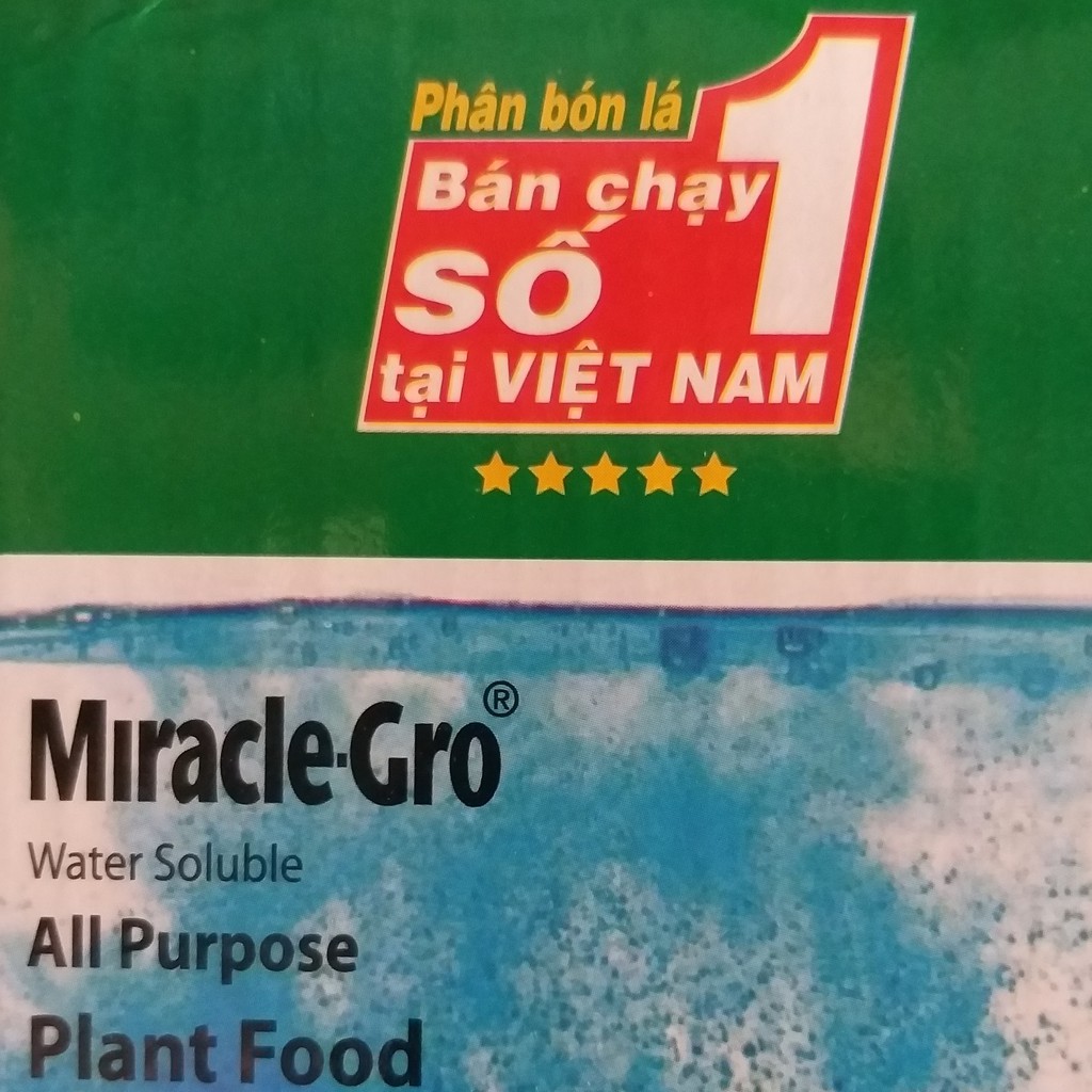 Phân Bón Lá Miracle Gro 15-30-15+Te (10g), Miracle-Gro tạo mầm hoa, thúc ra hoa, giảm rụng hoa trái non