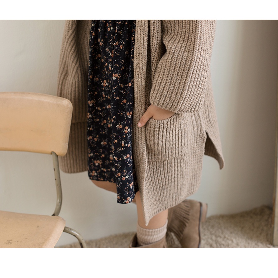 Áo khoác cardigan dệt kim phong cách Hàn Quốc cho bé gái