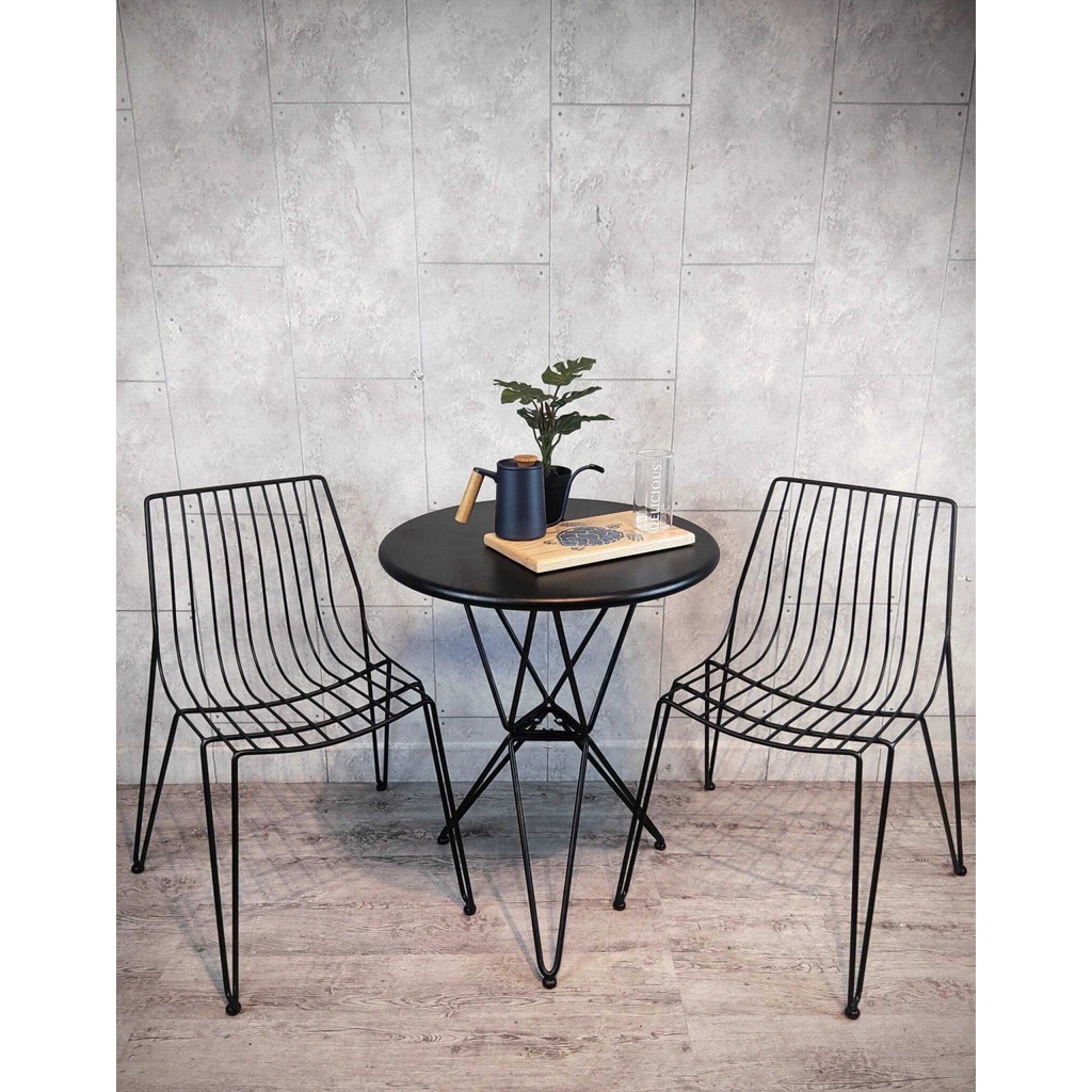 Bàn sắt sơn tĩnh điện - để ngoài trời, sân vườn, tự lắp ráp