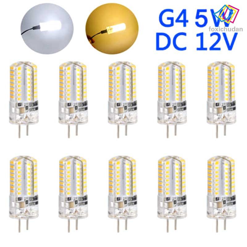 Set 10 bóng đèn LED G4 5W DC 12V tiết kiệm năng lượng