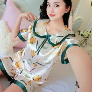 xiaohan korean fashion sleepwear set loose casual nightwear suit women pajamas