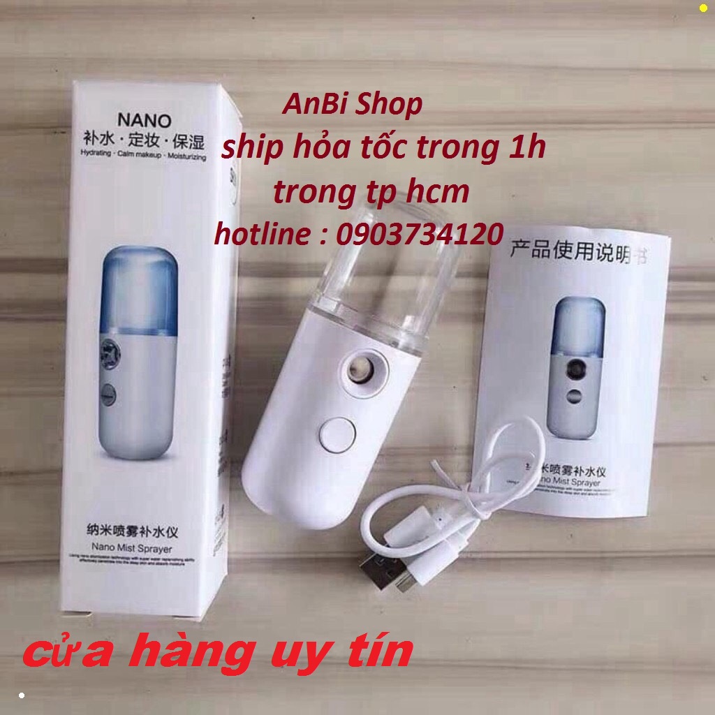 Máy phun sương mini nano cầm tay - BH 3 THÁNG - Máy xịt khoáng mini -