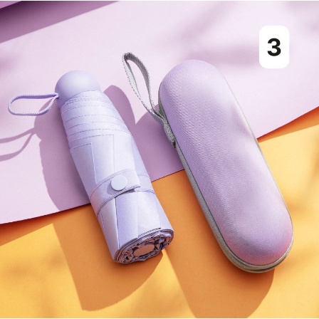 Dù (Ô) mini gấp gọn 8 thanh kèm bao đựng tiện lợi