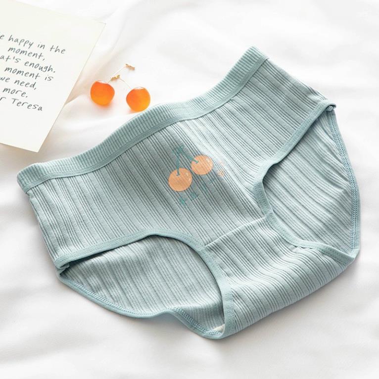 Quần Lót Nữ Cotton Tăm Tre Kháng Khuẩn 4D Họa Tiết Cherry Ciu Ciu - Lady