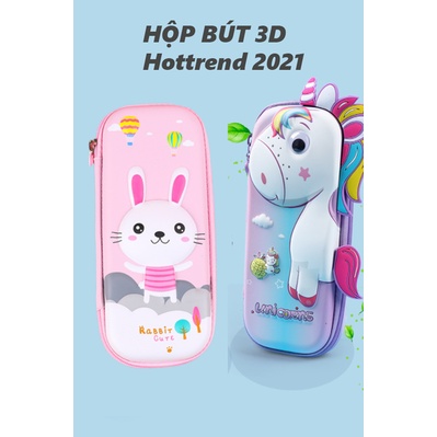Hộp bút hình nổi 3d cho bé siêu đẹp siêu đáng yêu