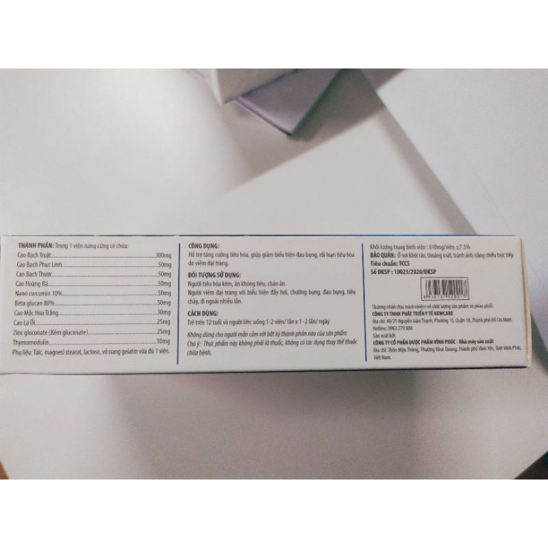 Viên uống  ZINEOZI Hỗ trợ viêm đại tràng, đầy bụng, tiêu chảy