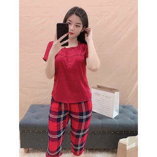 Set bộ đồ mặc nhà nữ Xinh kết hợp thô lụa XH2021 (có nhiều màu)