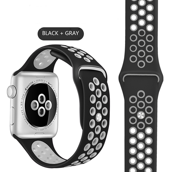 Dây phong cách thể thao thay thế cho đồng hồ thông minh đeo tay Apple Watch SE Series 6 5 4 3 2 iWatch 38 40 42 44MM