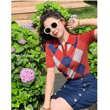  Áo Croptop Dệt Kim Cổ Polo Dáng Ôm Đính Đá Kiểu Hàn Quốc Thời Trang Cho Nữ | BigBuy360 - bigbuy360.vn