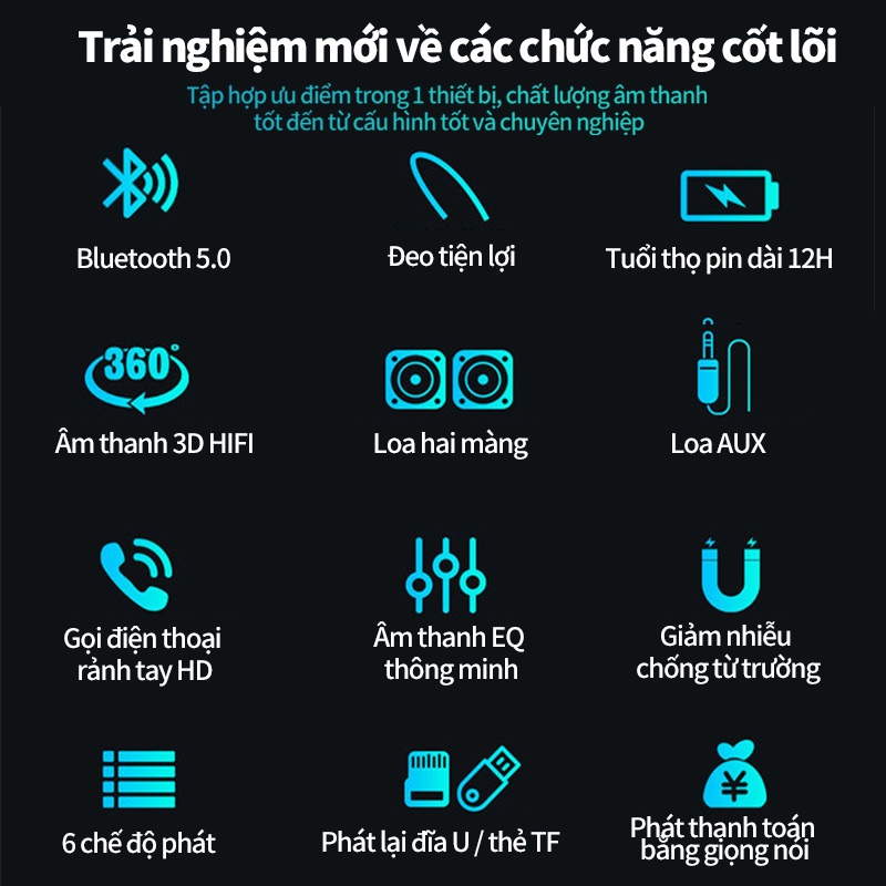Loa bluetooth mini L23, Loa nghe nhạc không dây bass mạnh hỗ trợ thẻ nhớ TF USB jack 3.5 đèn led theo nhạc - BV DESIGN