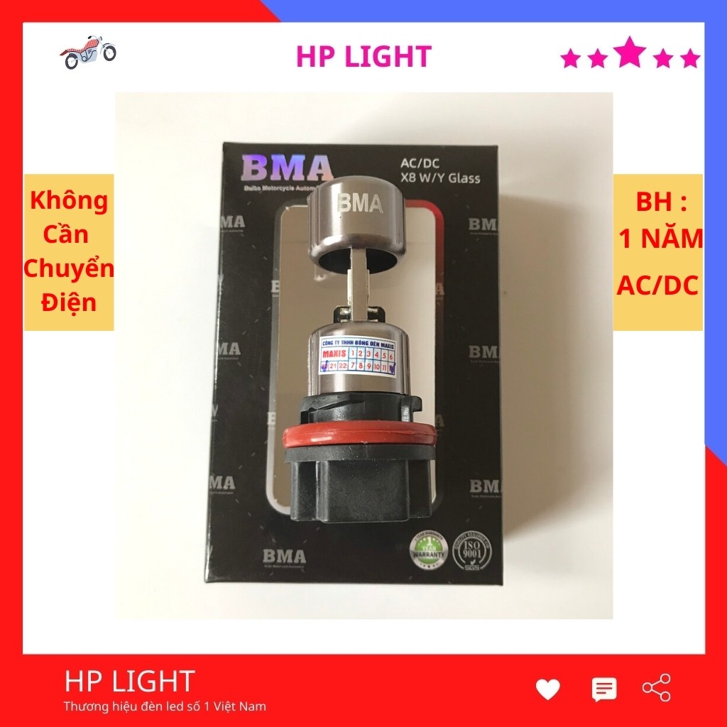 Đèn Pha LED BMA Chân HS5 Sáng Mạnh - Gom Sáng AB 2011 MẬP, PCX 2011, Lead 2011_Đèn Led HP LIGHT