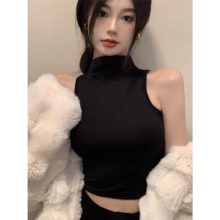 [Video thật] Áo Croptop 3 Lỗ Cổ Lọ Sát Nách alohashop91