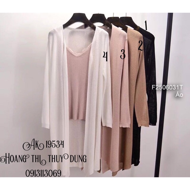 Áo khoác len chỉ mỏng nhẹ dáng dài hàng nhập(có clip)