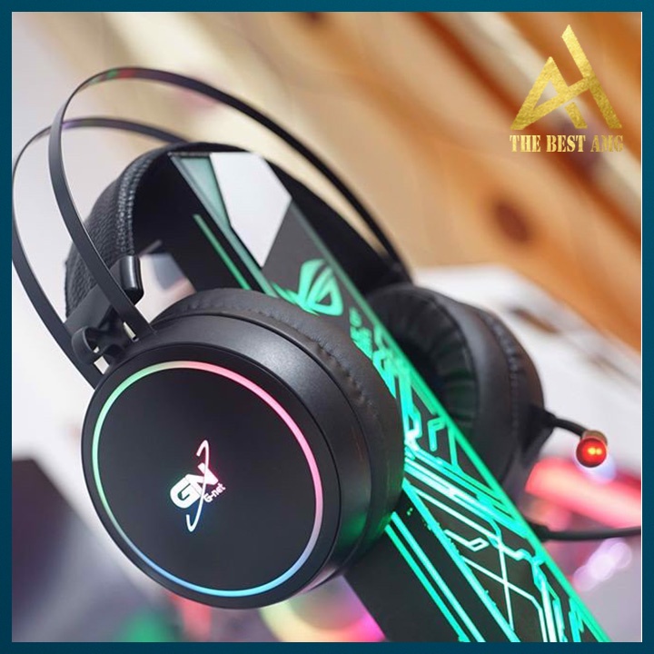 Tai Nghe Máy Tính Có Mic Gaming Led Rgb Headphone Chụp Tai Gnet G09 Màu Hồng Dễ Thương Nghe Nhạc Chơi Game Có Dây