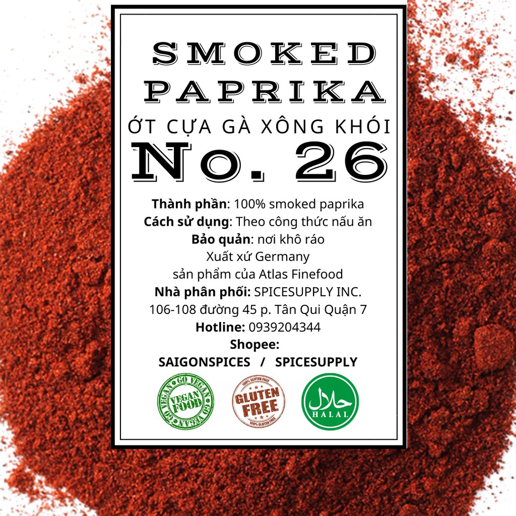 Smoked Paprika - Ớt cựa gà không cay xông khói Hũ 120ml | BigBuy360 - bigbuy360.vn