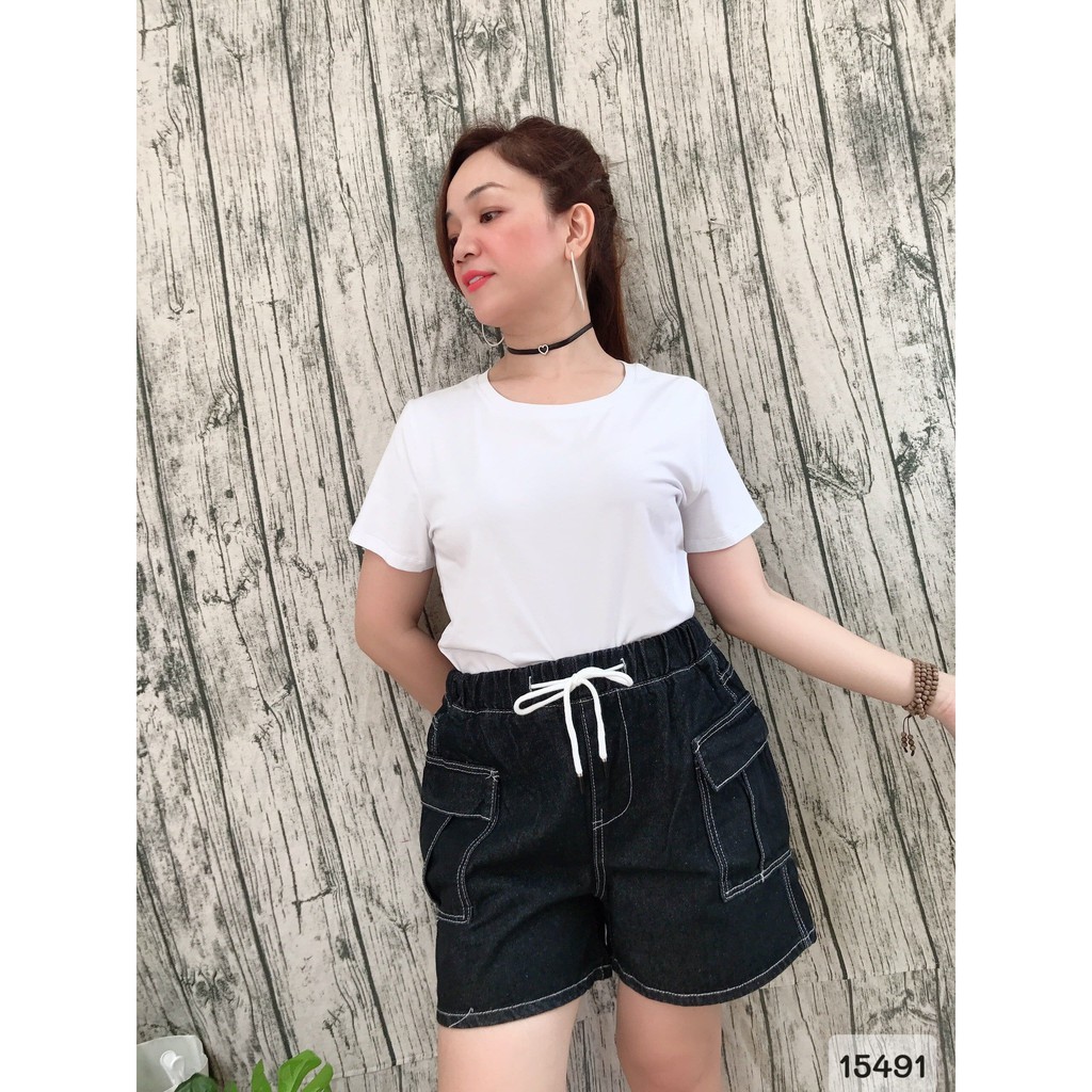 15491 Quần BIG SIZE Short Lưng Thun Túi Chỉ Nổi