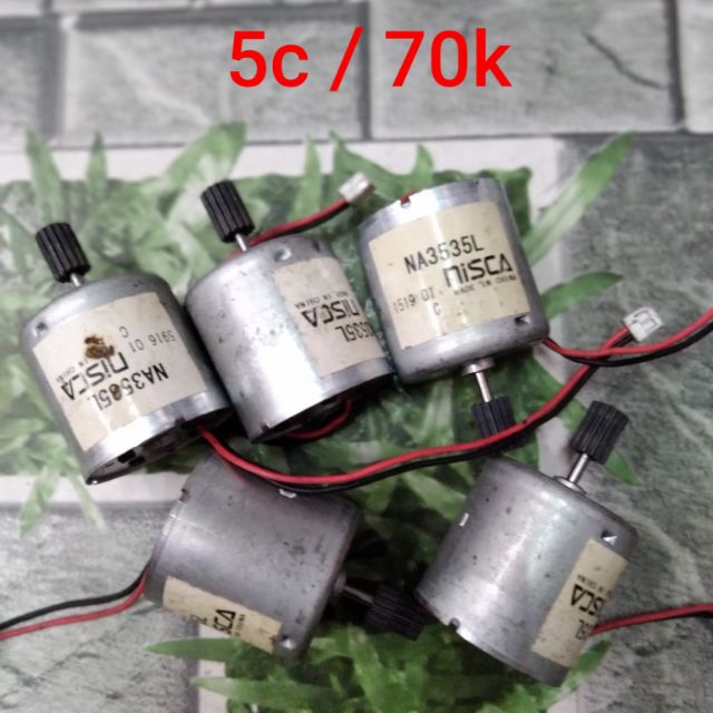 DC Motor NiSCA giá 5c/70k chế quạt tích điện mini