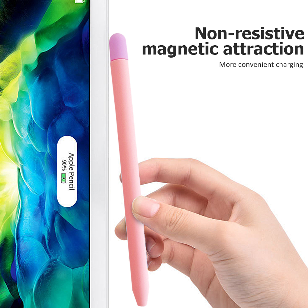 Vỏ silicone mềm dễ thương bảo vệ cho bút cảm ứng máy tính bảng Apple Pencil 2