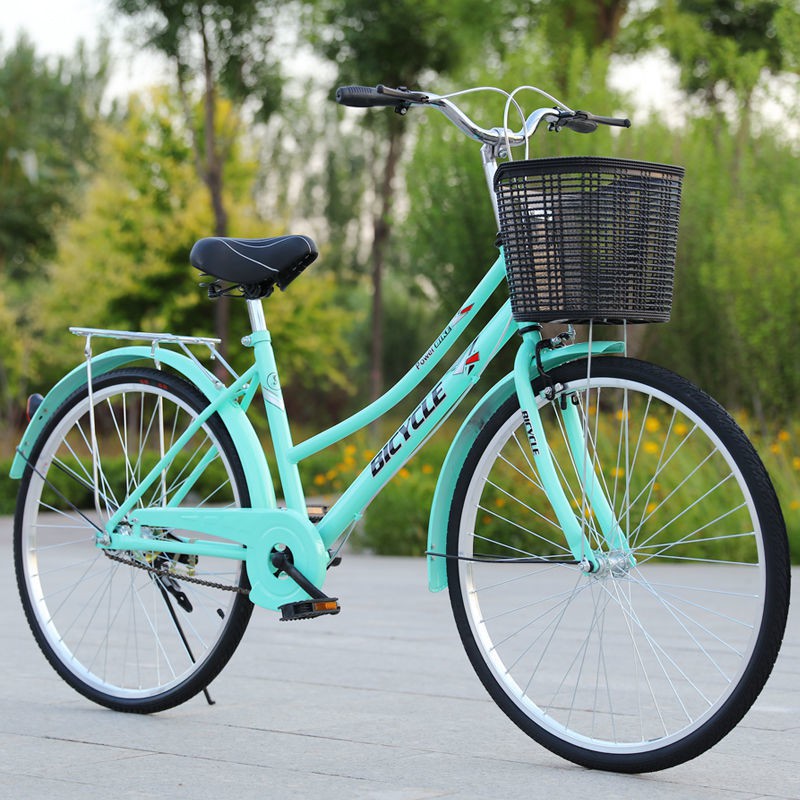 【xe đạp】Người lớn đích thực 24 inch 26 inch xe đạp nam nữ sinh viên xe đạp nhẹ đi lại phụ nữ xe đạp cổ điển