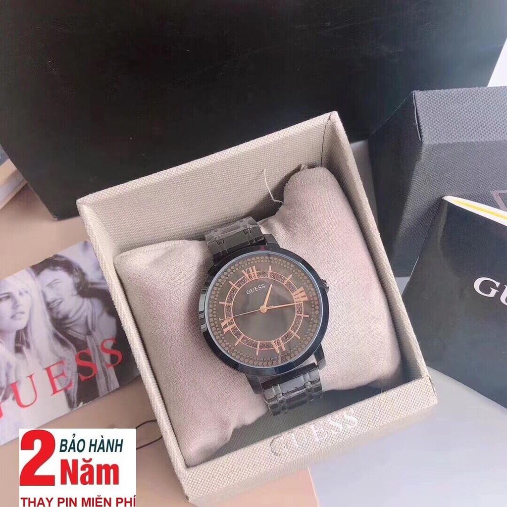 Đồng Hồ Guess Nữ W0933L4 Màu Đen 40mm (Chính Hãng)