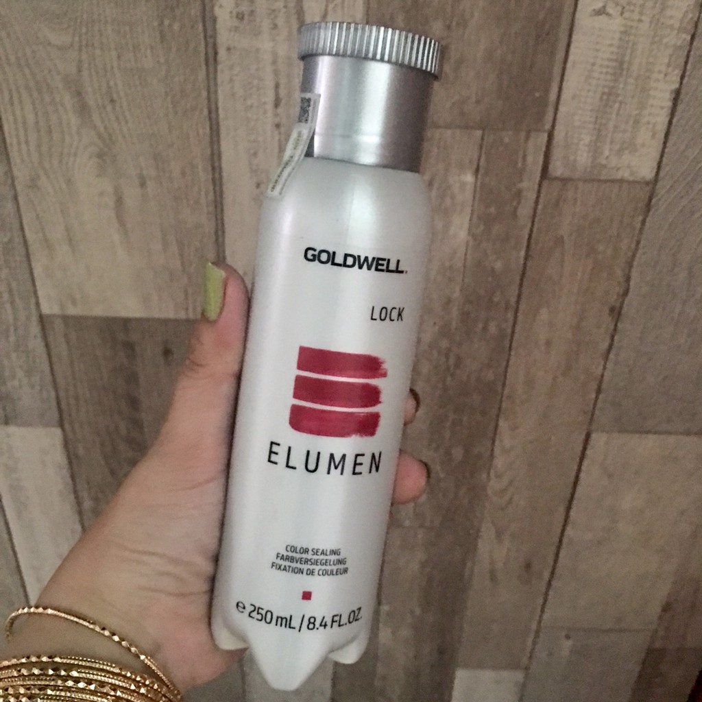 **chính hãng** DUNG DỊCH KHÓA MÀU VÀ DƯỠNG TÓC SAU KHI NHUỘM GOLDWELL ELUMEN LOCK 250ML