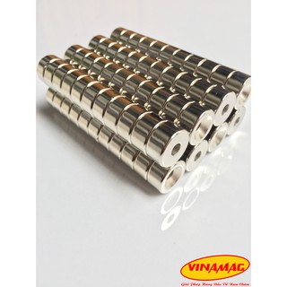 [Hot] Bộ 10 Viên Nam Châm Lỗ Vát 20x10mm Lỗ M6, Nam Châm Đất Hiếm