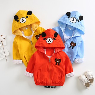 💖ÁO KHOÁC GẤU💖Áo khoác gió 2 lớp cho bé tạo kiểu dáng GẤU CON ngộ nghĩnh - full size cho bé
