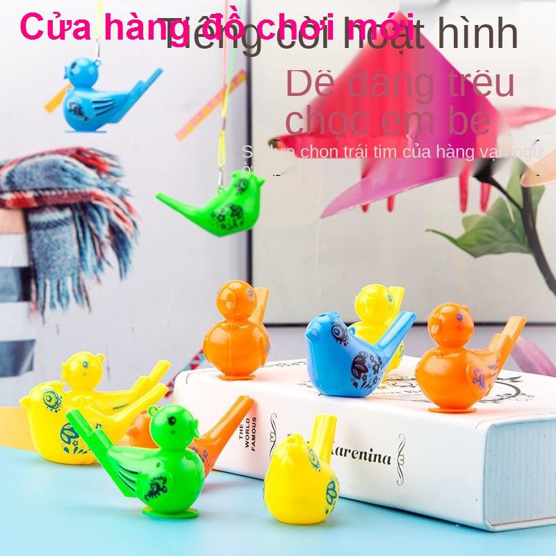 Đồ chơi huýt sáo trẻ em, còi chim nước, xếp hình, thêm nước tạo tiếng chim, nhạc cụ