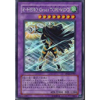 [ Zare Yugioh ] Lá bài thẻ bài Yugioh PP12 -JP007 - Elemental HERO Great Tornado - Secret Rare
