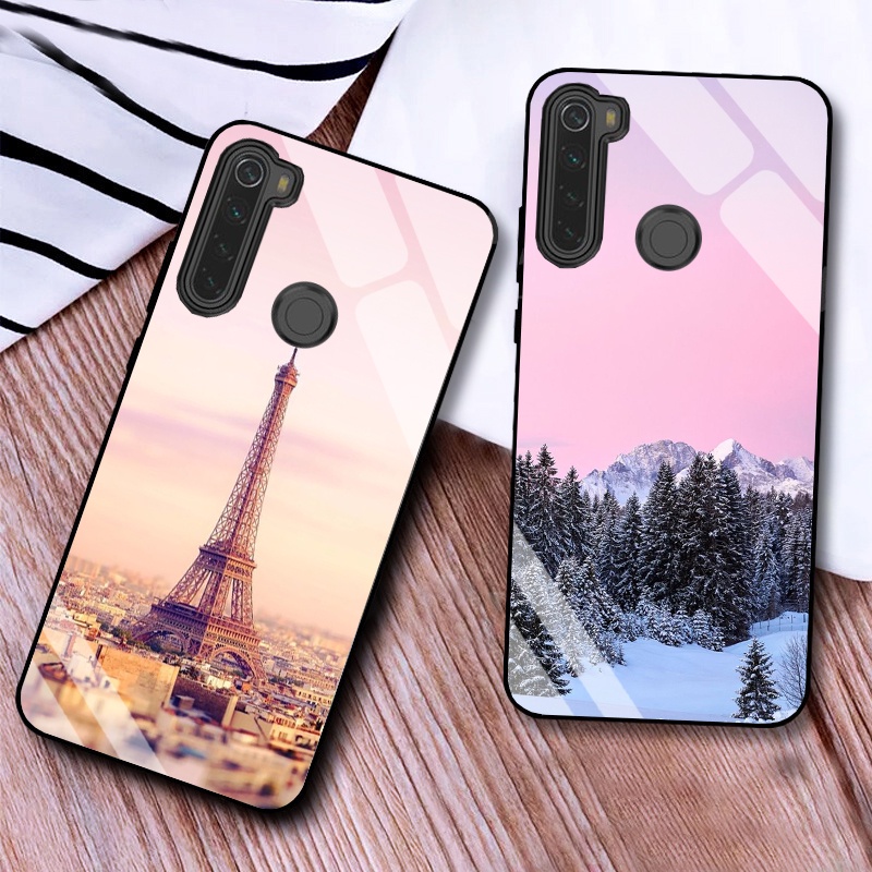 Ốp Lưng XIAOMI Redmi Note 8 Mặt kính cường lực Cao Cấp, Sang Trọng thiết kế Độc Quyền